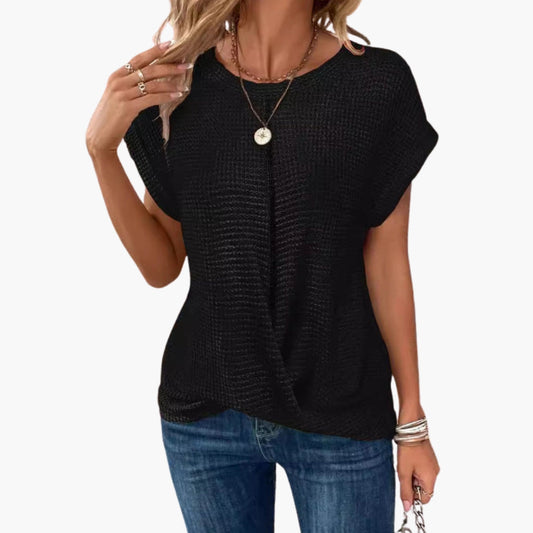 Women's Short Sleeve U-Neck T-Shirt - Fashinoza