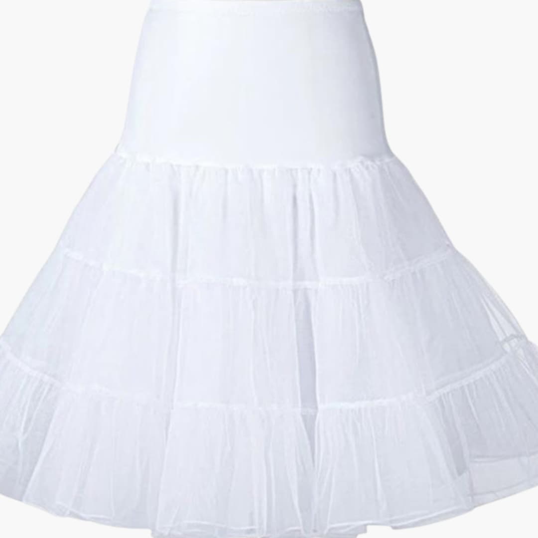 Women's Elastic Waist Underskirt Layered Hem - Fashinoza