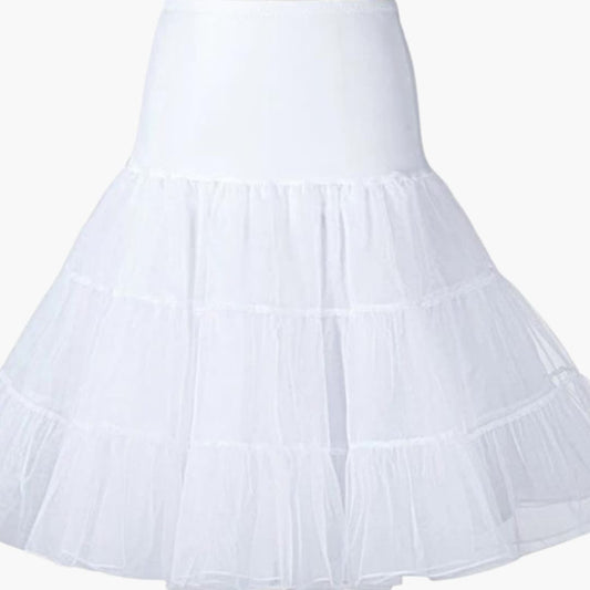 Women's Elastic Waist Underskirt Layered Hem - Fashinoza
