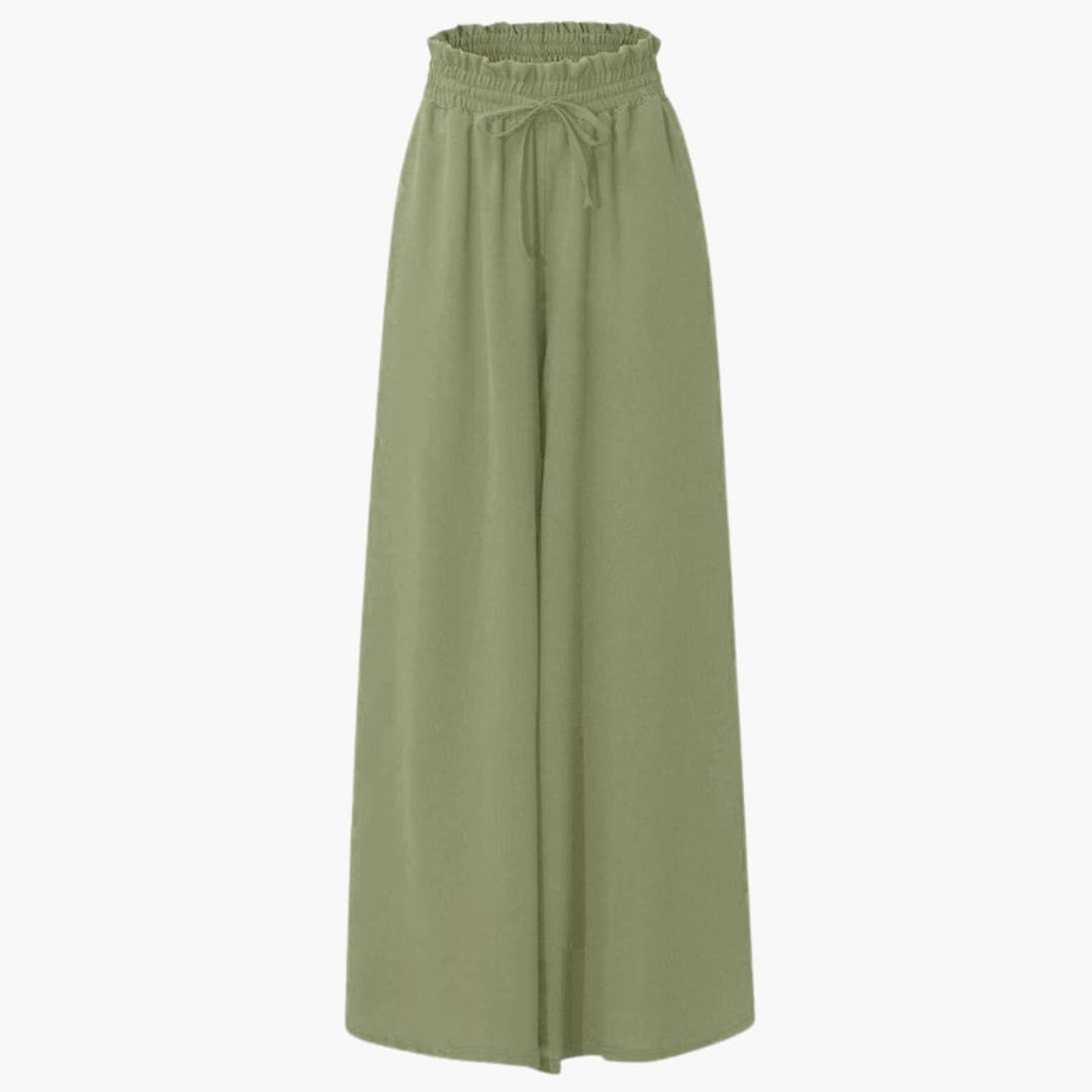 Women's Wide Leg Drawstring Pants with Side Pockets