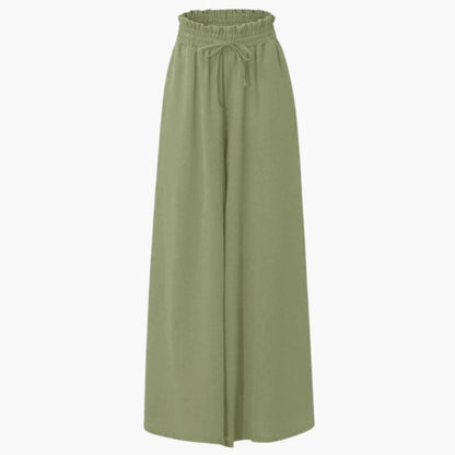 Women's Wide Leg Drawstring Pants with Side Pockets