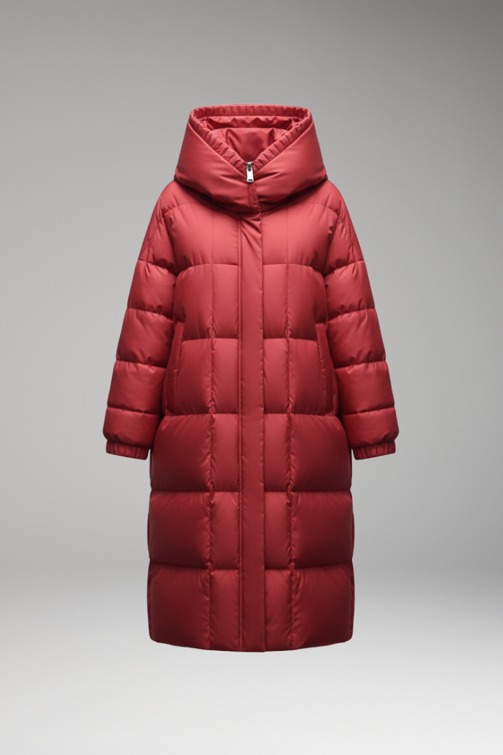 Women's Quilted Winter Coat High Collar - 
Fashinoza