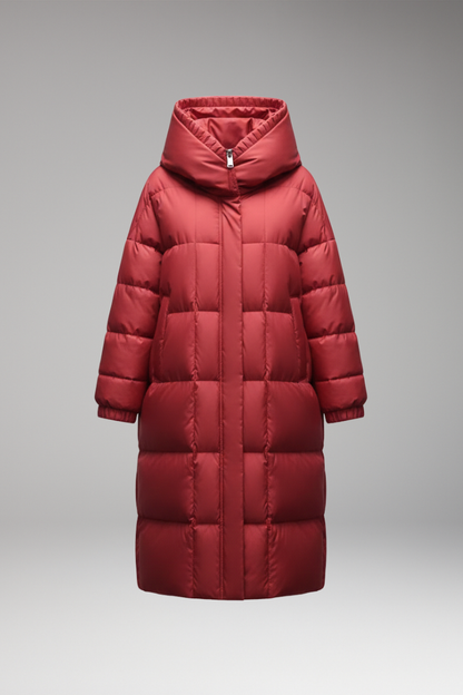 Women's Quilted Winter Coat High Collar - 
Fashinoza