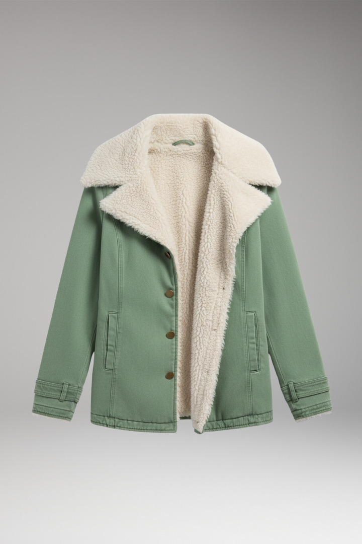 Women's Winter Parka Jacket High Collar Zipper - 
Fashinoza