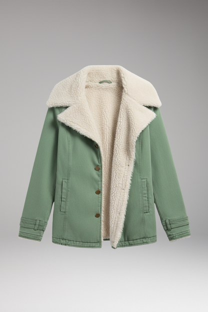 Women's Winter Parka Jacket High Collar Zipper - 
Fashinoza