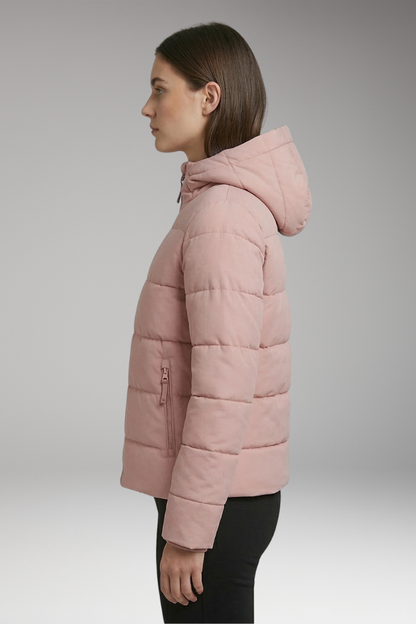 Women's Insulated Winter Jacket Lined Front Zip Black