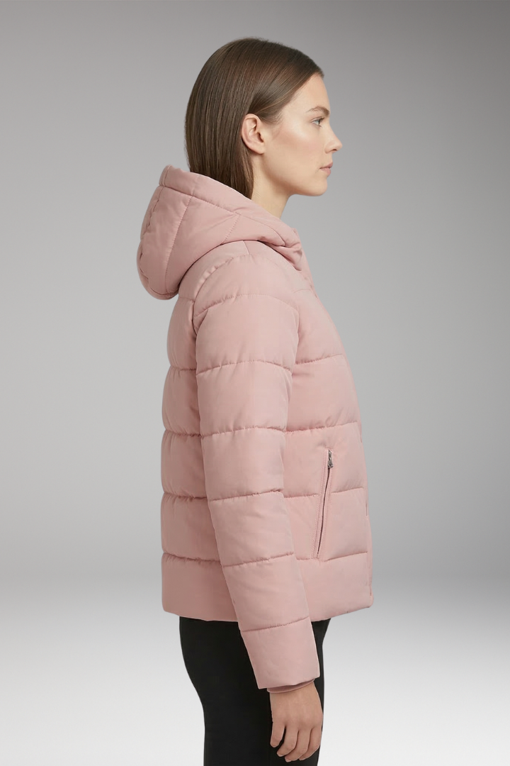 Women's Insulated Winter Jacket Lined Front Zip Black
