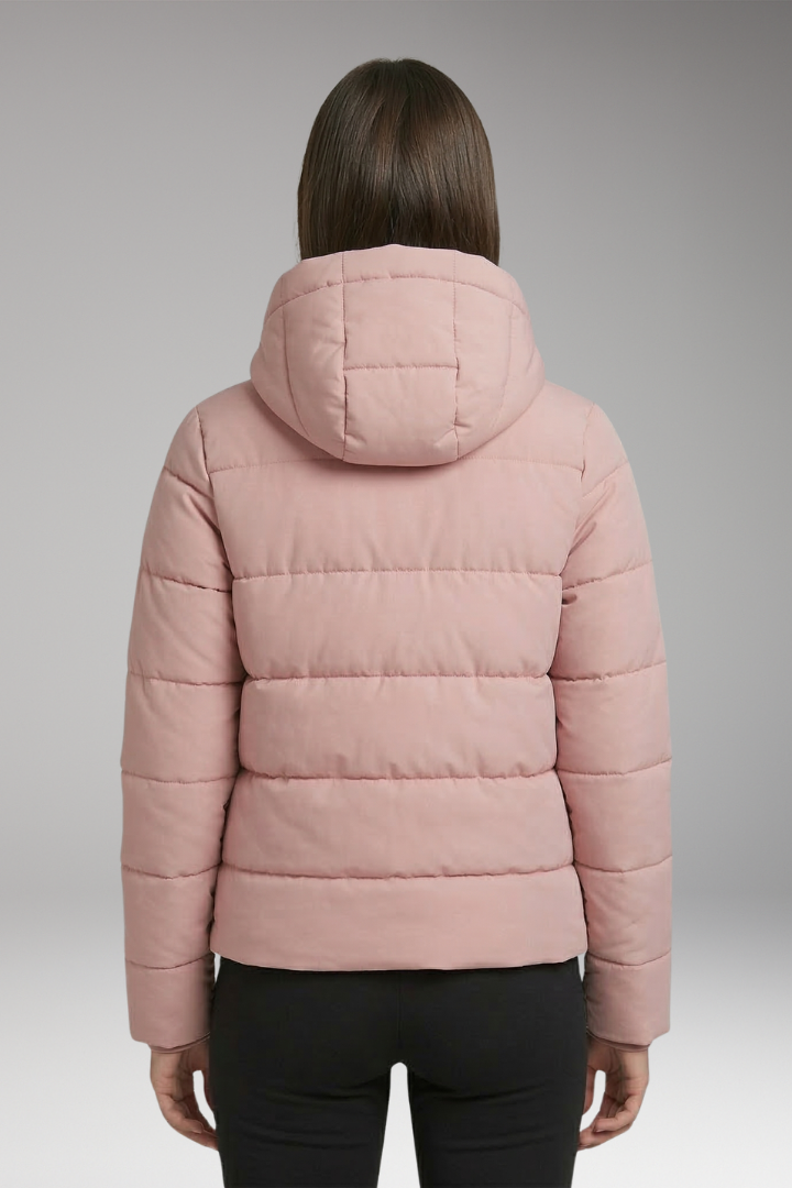 Women's Insulated Winter Jacket Lined Front Zip Black