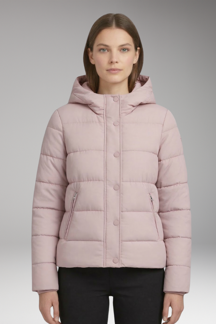Women's Insulated Winter Jacket Lined Front Zip Black