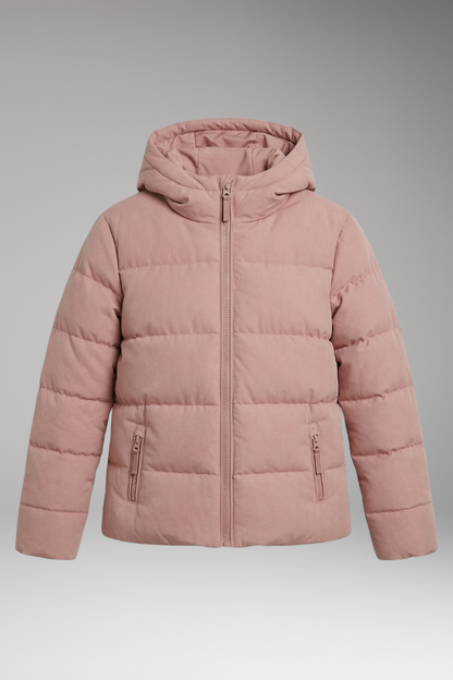 Women's Insulated Winter Jacket Lined Front Zip Black - 
Fashinoza