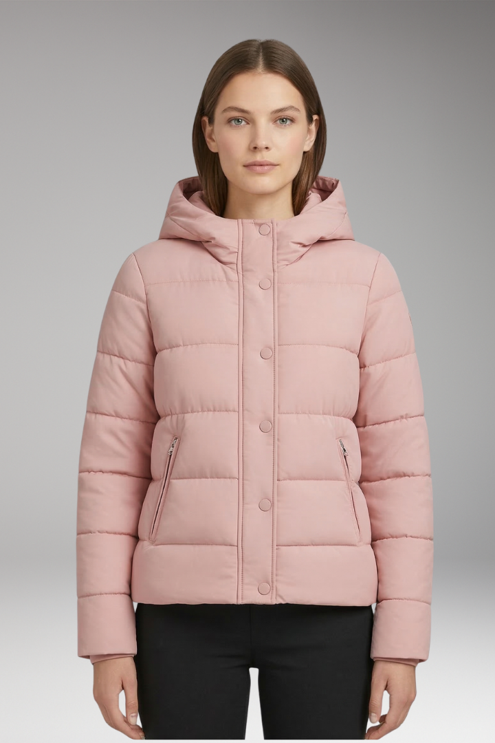 Women's Insulated Winter Jacket Lined Front Zip Black