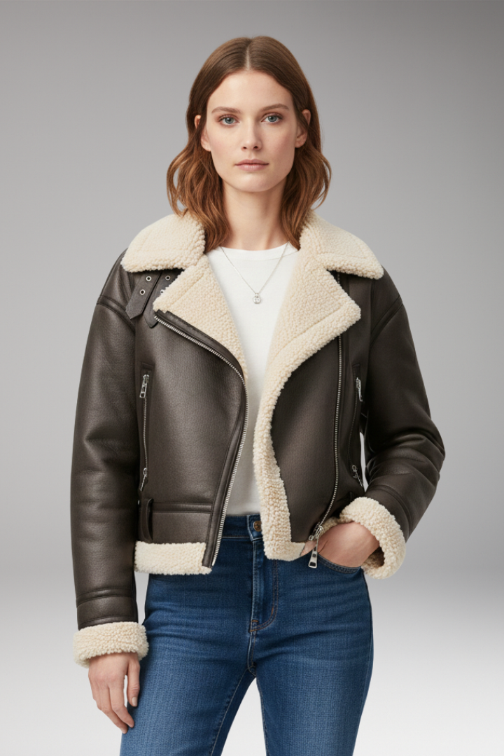 Women's Zip Up Belted Jacket