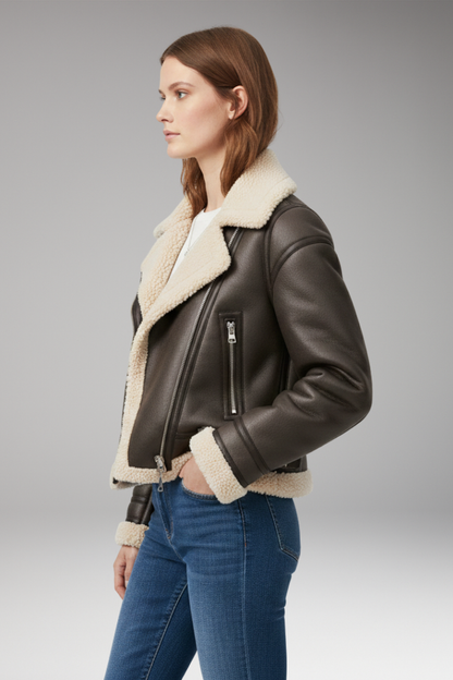 Women's Zip Up Belted Jacket