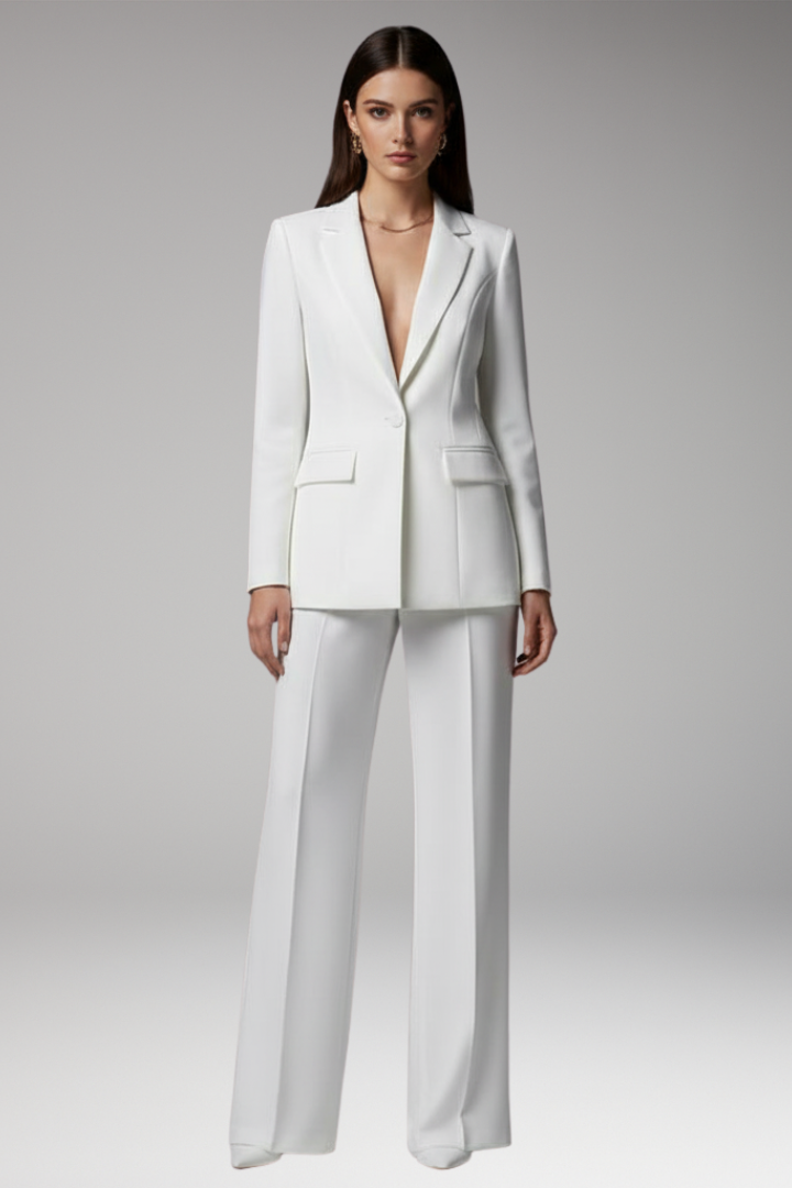 Women's Blazer Pants Suit Structured