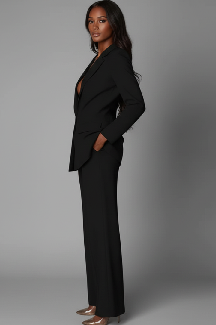 Women's Blazer Pants Suit Structured