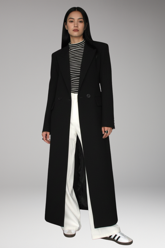 Women's Lapel Collar Blazer with Pockets - 
Fashinoza