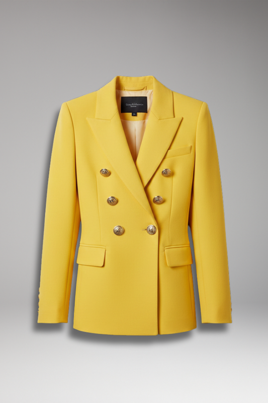 Women's Overlap Front Blazer Button Detail - 
Fashinoza