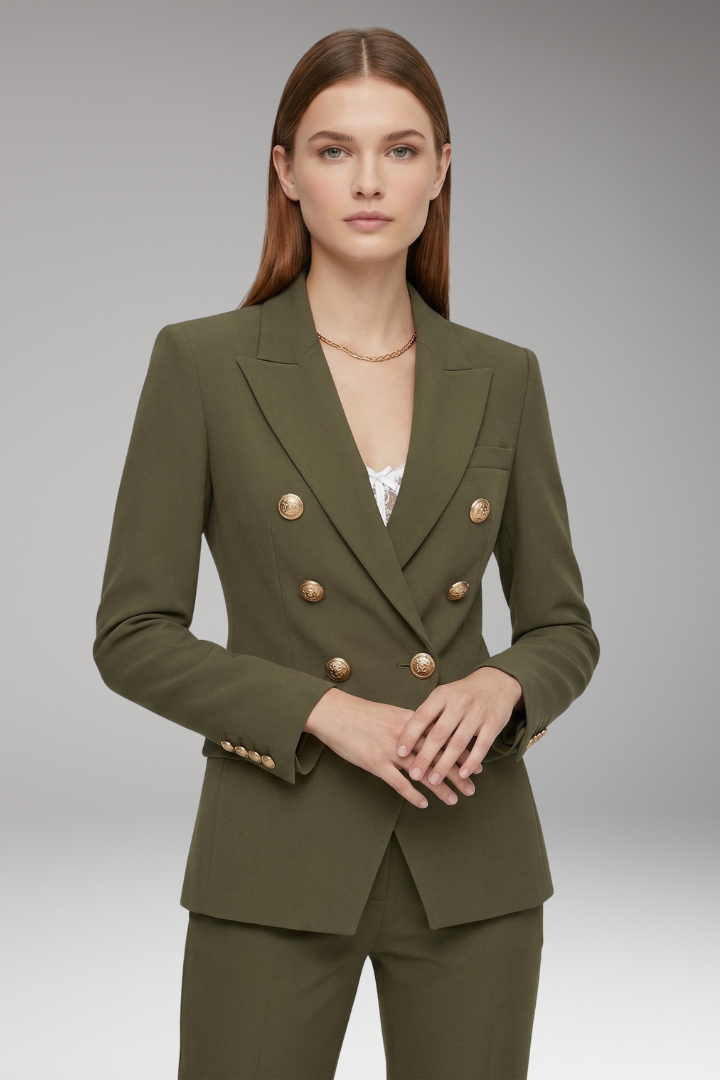Women's Two Button Blazer Wool