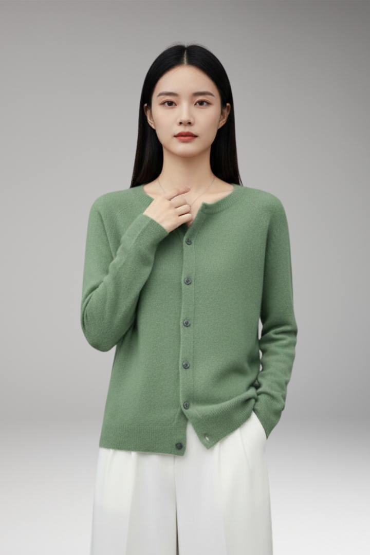 Women's V-Neck Cardigan Button Front