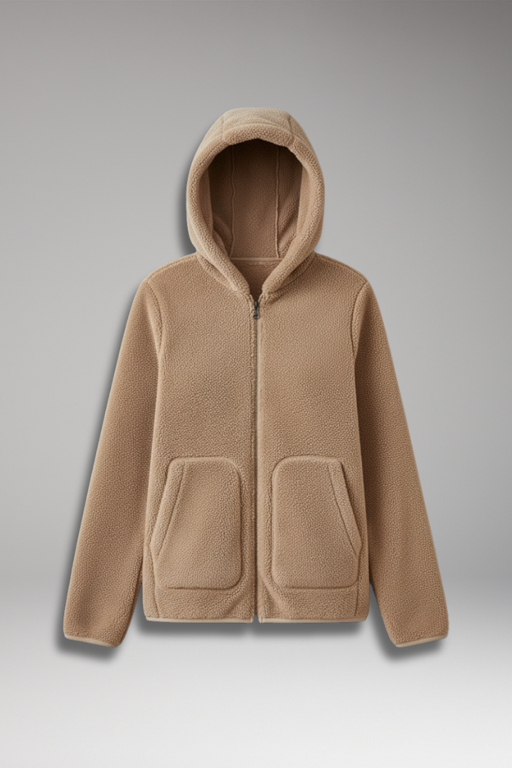 Women's Fleece Jacket Full Zip Hooded - 
Fashinoza