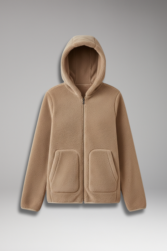 Women's Fleece Jacket Full Zip Hooded - 
Fashinoza