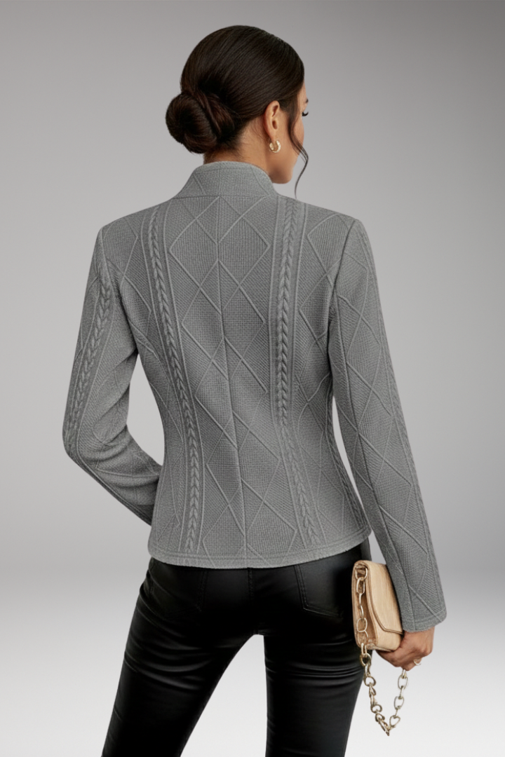 Women's Daily Jacket Front Zipper Exterior Design