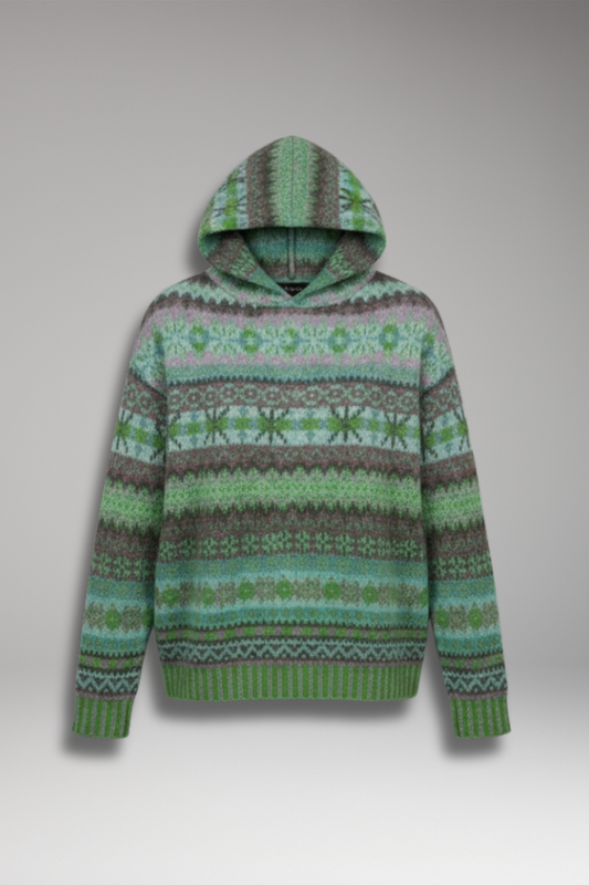 Women's Knit Hoodie Ribbed Cuffs - 
Fashinoza