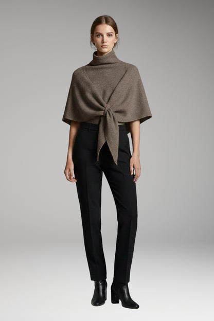 Women's Knit Shawl Soft Draped Edges