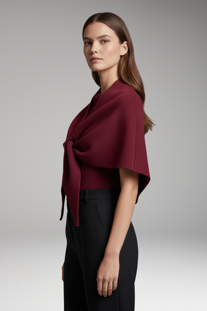 Women's Knit Shawl Soft Draped Edges