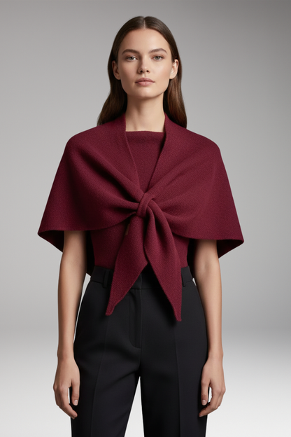 Women's Knit Shawl Soft Draped Edges