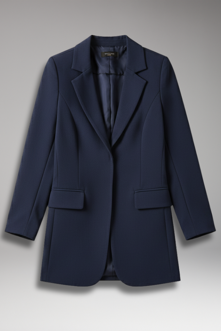 Women's Open Front Blazer Patch Pocket - 
Fashinoza
