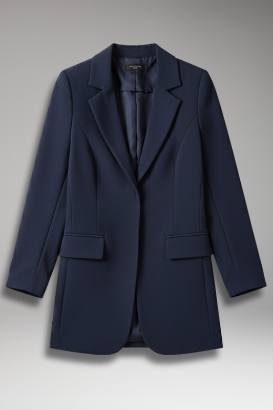 Women's Open Front Blazer Patch Pocket - 
Fashinoza
