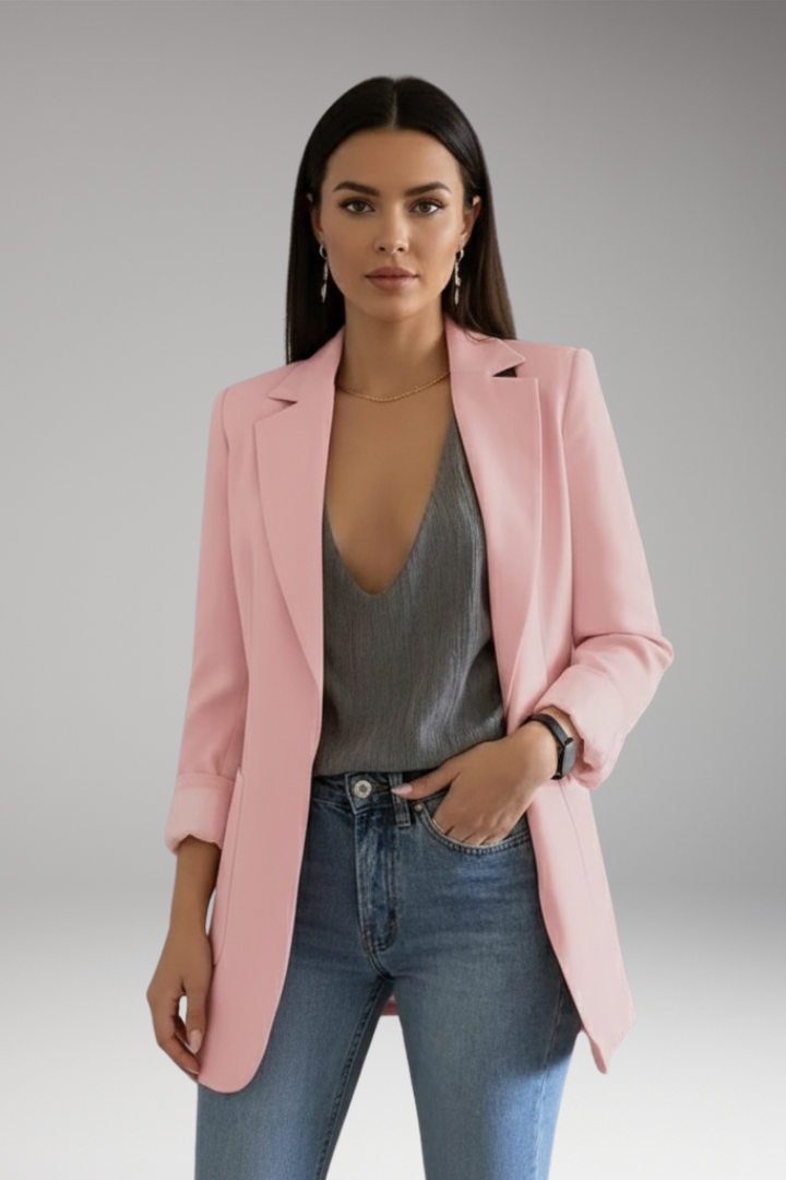 Women's Open Front Blazer Patch Pocket
