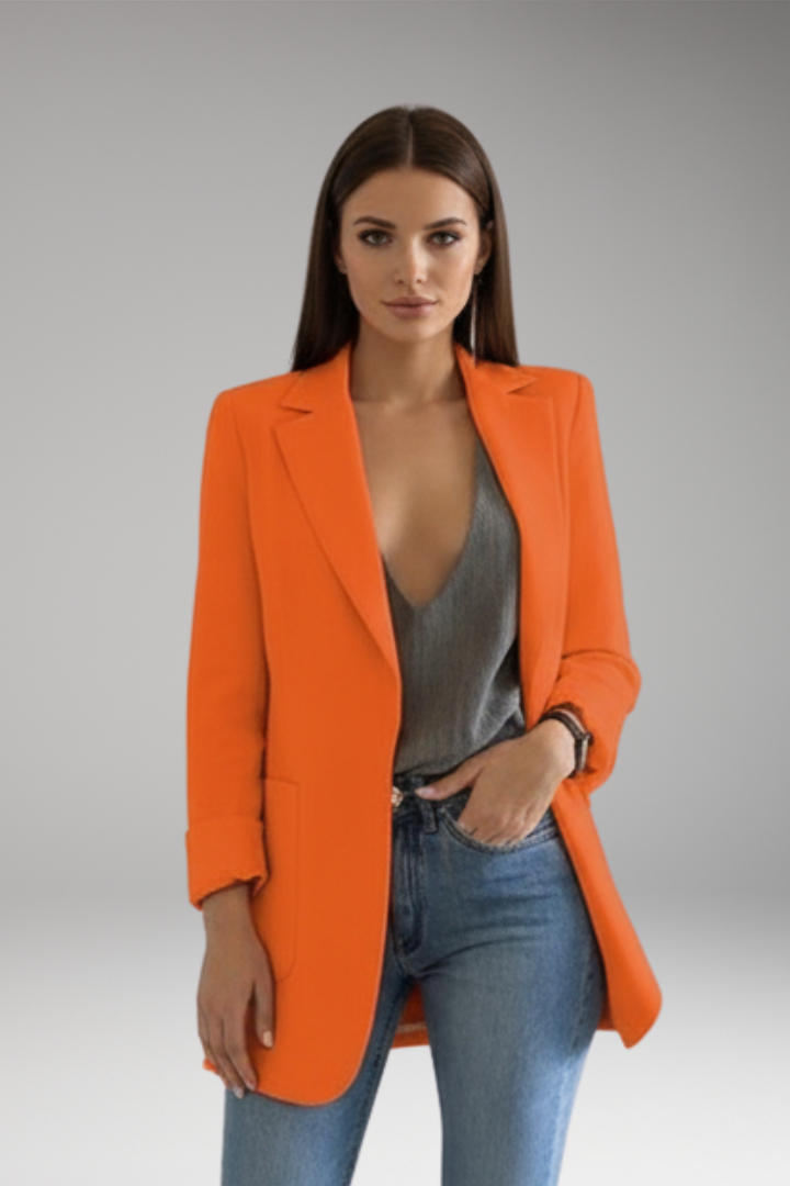 Women's Open Front Blazer Patch Pocket