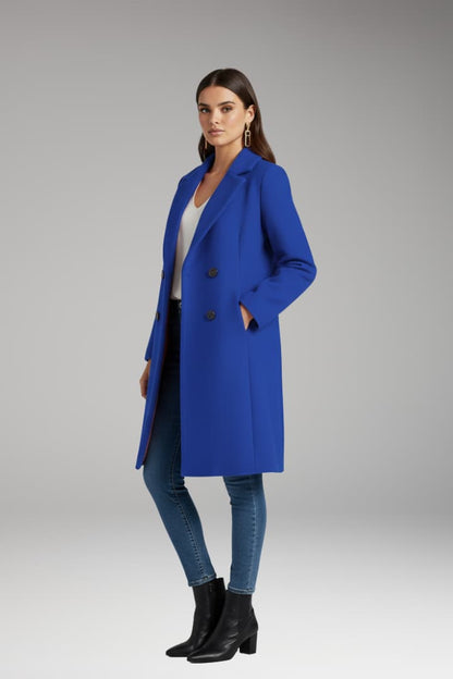 Women's Long Button Coat With Pockets