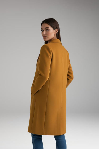 Women's Long Button Coat With Pockets