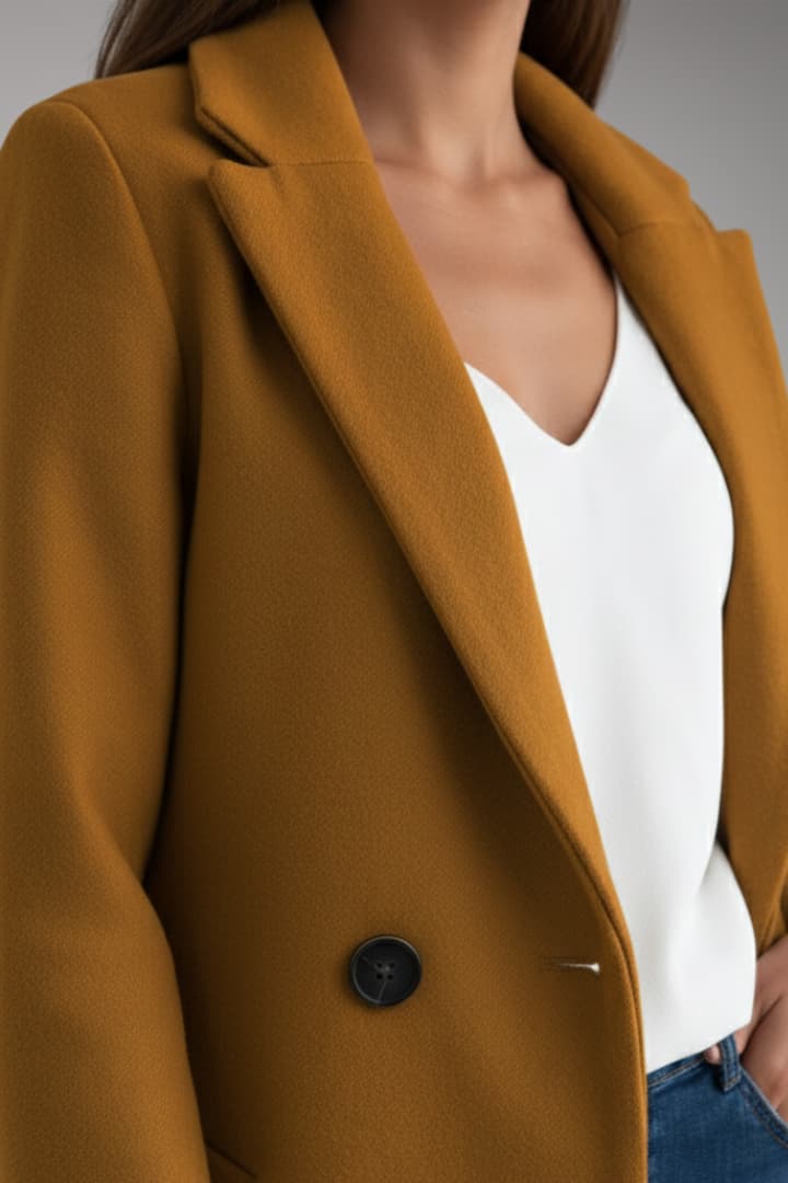 Women's Long Button Coat With Pockets