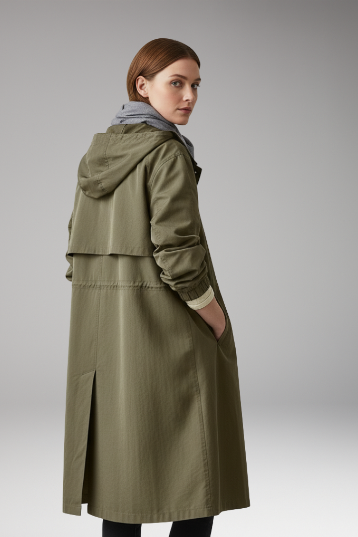 Women's Hooded Button Coat
