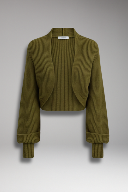Women's Long Sleeve Open Front Cardigan Ribbed - 
Fashinoza