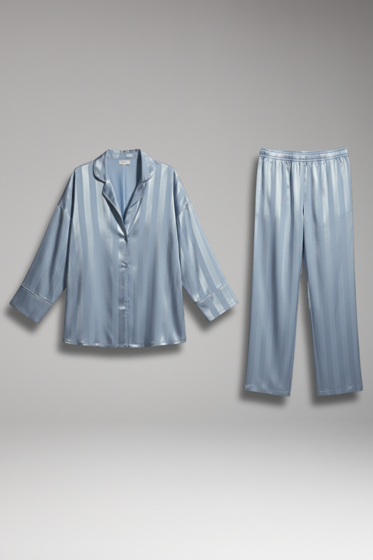 Women's Pajama Set Button Elastic Waistband - 
Fashinoza