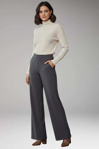 Women's High Waist Pants Side Pockets