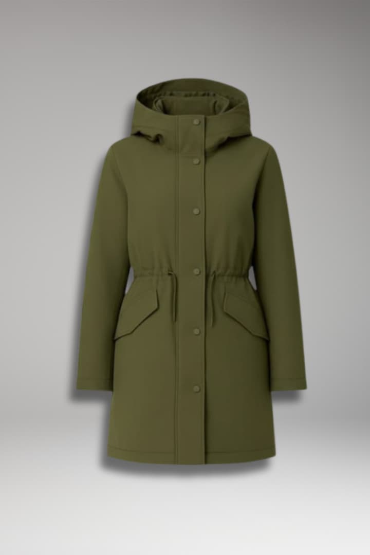 Women's Padded Parka Jacket Zip Closure - 
Fashinoza