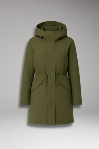 Women's Padded Parka Jacket Zip Closure - 
Fashinoza
