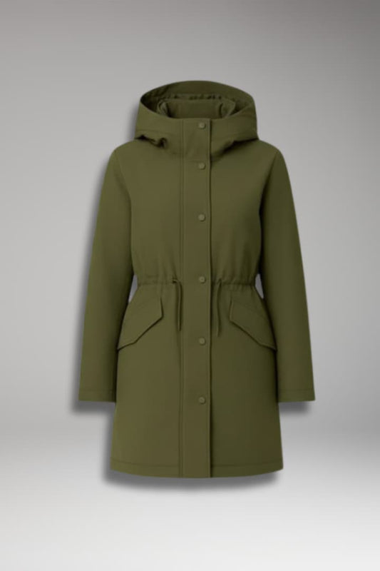 Women's Padded Parka Jacket Zip Closure - 
Fashinoza