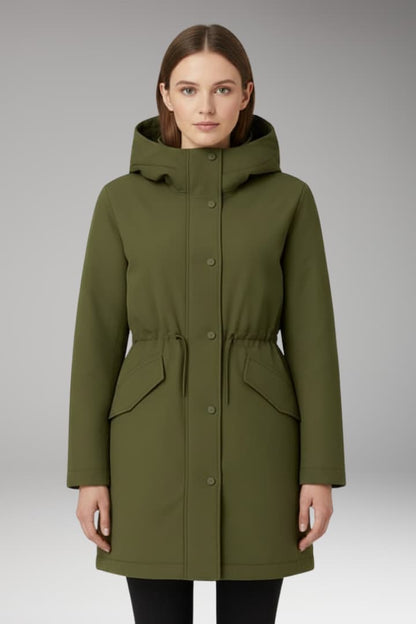 Women's Padded Parka Jacket Zip Closure