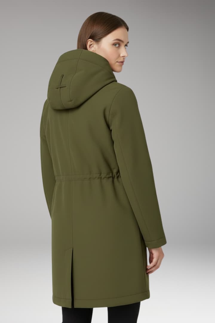 Women's Padded Parka Jacket Zip Closure