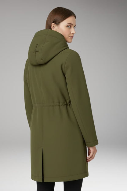 Women's Padded Parka Jacket Zip Closure