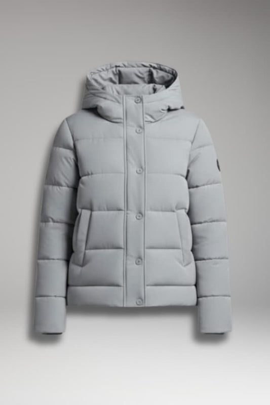 Women's Puffer Jacket High Collar Zipper Black - 
Fashinoza