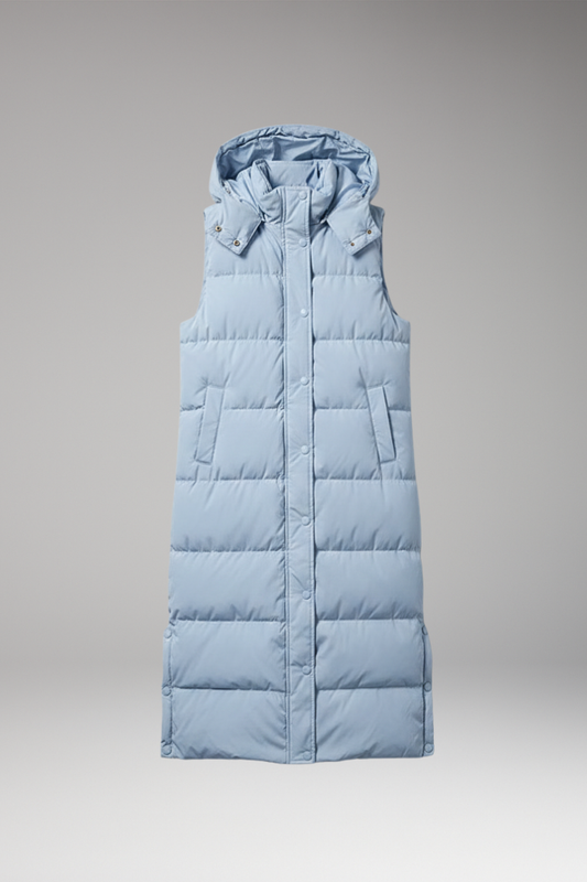 Women's Quilted Puffer Jacket With Hood - 
Fashinoza