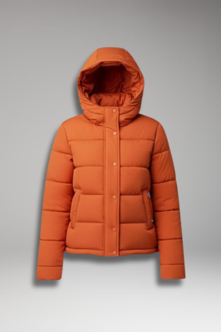 Women's Puffer Jacket Padded Water Resistant Black - 
Fashinoza